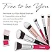 Kabuki Makeup Brush Set - Foundation Powder Blush Concealer Contour Brushes - Perfect For Liquid, Cream or Mineral Products - 10 Pc Collection With Premium Synthetic Bristles For Eye and Face Cosmetic