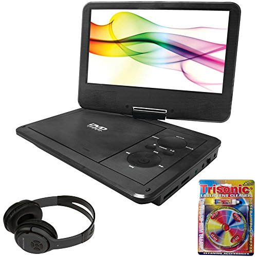 Sylvania-9-Swivel-Screen-Portable-DVD-Player-with-5-Hour-Rechargeable-Battery-SDVD9019B-Bluetooth-Bundle-with-Wireless-Headphones