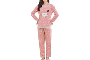 Vopmocld Young Girls Lovely Bunny Pajama Sets Cotton Long Sleeve Pjs Clothes Sleepwear Shirts