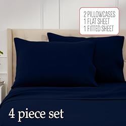 lalaLOOM Queen Bed Sheet Set, Soft Microfiber Hotel