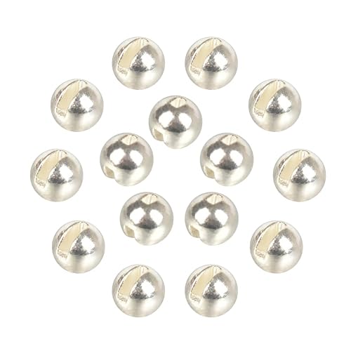 50pcs Tungsten Slotted Beads for Fly Tying, Sink Deeper and Faster