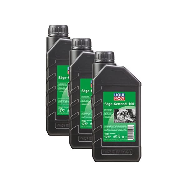 3x LIQUI MOLY 1277 SÃ¤ge-KettenÃ¶l 100 Motor SÃ¤ge Ketten Ãl 1L