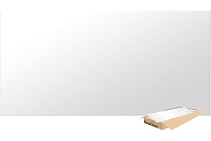 uDecor DuraClean Smooth White 2ft x 4ft Vinyl Drop Ceiling Tiles - Box of 10, Waterproof, Washable, Class A Fire Rated, 4mm PVC, Ideal for Home, Restaurants, Offices, 80 Sq.ft Coverage