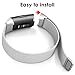 CAVN Metal Bands Compatible for Fitbit Charge 3 / Charge 3 SE Bands Women Men Small Large, Replacement Stainless Steel Accessory Watch Wrist Straps