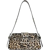 Leopard Print Shoulder Bag Cheetah Print Hobo Handbag Women Leather Vintage Clutch Handbag Purse | Vintage