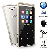 MP3 Player with bluetooth4.2,16gb,Portable Lossless Digital Audio Player with FM Radio/Voice Recorder,MP3 Direct recording,pedometer with an Armband, Touch Buttons,Support up to 128gb,Black