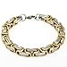 Trendsmax 8mm Mens Chian Byzantine Box Stainless Steel Bracelet 7-11 inch Gold Silver Tone