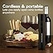 Hamilton Beach 76610 Cordless Electric Wine Bottle Opener with Battery Charger, Foil Cutter and Comfortable Grip, Portable, Black