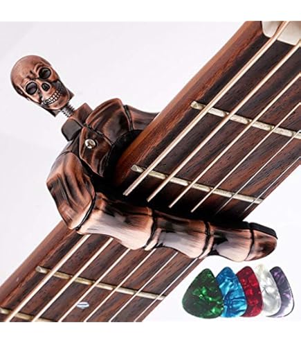 thumbnail image 2 of Wood Finish Capo Save Our Oceans Shark Guitar Capo Gift Set - & Pick Holder With 6 Picks Shark Capo 2 of 14