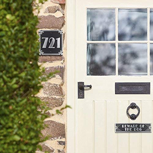 The Metal Foundry Custom Text Metal Door Sign. Art Deco Style Home Décor Accessories Door Or Wall Brass Plaque. Handmade in England. - Thumbnail 4