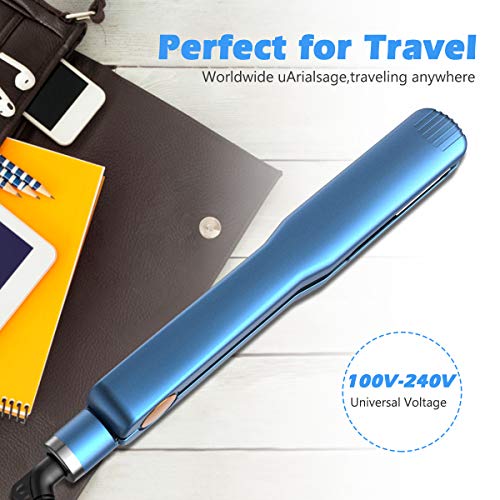 Professional Titanium Hair Straightener 1 1/4 Inch Flat Iron with