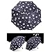 Inoutdoorkit CCU01 Travel Umbrella Parasol for Women Girl Kid Children Student, Magic Water Activated Color Change Flower, Portable Small Foldable Windproof Anti-UV for Beach Camping (Black)