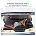 ANCHEER Multifunctional Inflatable Car Mattress, Car Inflation Bed, Travel Air Bed Camping Car Back Seat, Extra Mattress,with Repair Pad, Air Pump for Travel (Blue-Black)