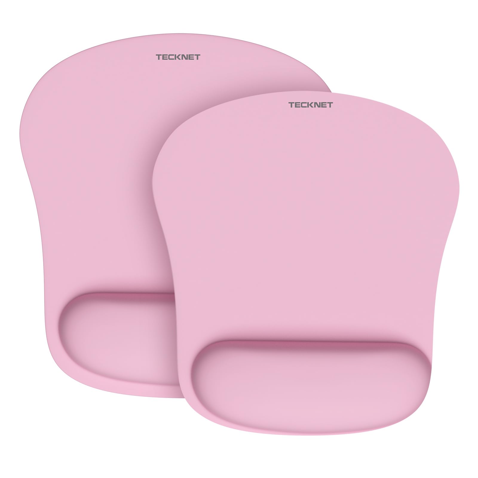 Photo 1 of TECKNET 2 Pack Mouse Pad with Wrist Support, Ergonomic Gaming Mouse Pad Pain Relief, Portable Comfortable Mousepad for Computer, Laptop, Office, Home Non-Slip Base, Waterproof Surface - Pink