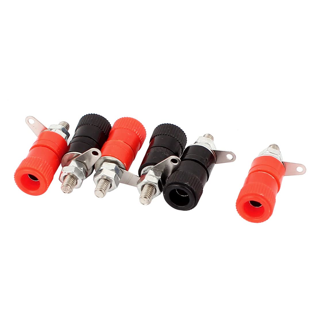 sourcing map 6pcs Speaker Binding Posts Terminals 4mm Banana Female Connectors