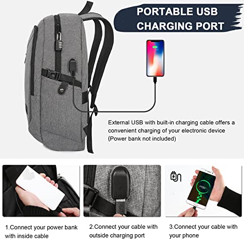 Mancro Laptop Backpack for Travel, Antitheft Laptop Backpack for Men Business Backpack Work