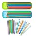 Boao 200 Pieces Pick up Sticks Game Toys with 2 Storage Boxes for Kids Family Fun, 3 Colors
