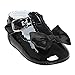 QGAKAGO Infant Baby Girls Bowknot Soft Sole Prewalker Mary Jane Shoes Princess Wedding Party Dress Shoes (6-12 Months Infant, Black)