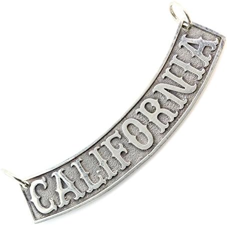 CALIFORNIA BIKER LOW ROCKER DESIGN SOLID 925 STERLING SILVER PENDANT NECKLACE