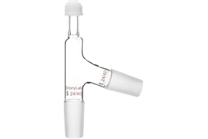 StonyLab 3 Way Distilling Thermometer Adapter with 24/40 Joints and Screw Cap for Distillation Apparatus