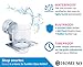 HOME SO Toothbrush & Toothpaste Holder with Suction Cup Hanger - Bathroom Organizer for Toothbrushes, Paste, Razor, Comb - Removable Stick on Mirror or in Shower - Stainless Steel Chrome…