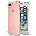 iPhone 7 Plus Case,Amuoc Crystal Clear Cover Case [Shock Absorption] with Transparent Hard Plastic Back Plate and Soft TPU Gel Bumper (Clear)