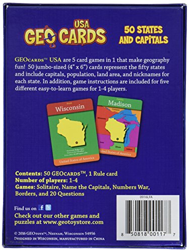 GeoCards USA - Educational Geography Card Game
