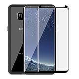 Samsung Galaxy S8 Screen Protector & Case Combo, OMOTON [Curved Edges] [HD Clear] [Highly Response] 3D PET Screen Protector and [Soft TPU Edge] [Durable Acrylic Panel] Case for Samsung Galaxy S8