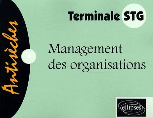Management des organisations, terminale STG