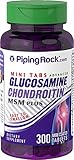 Piping Rock Mini Tabs Advanced Glucosamine Chondroitin MSM Plus 300 Tablets for Healthier Joints