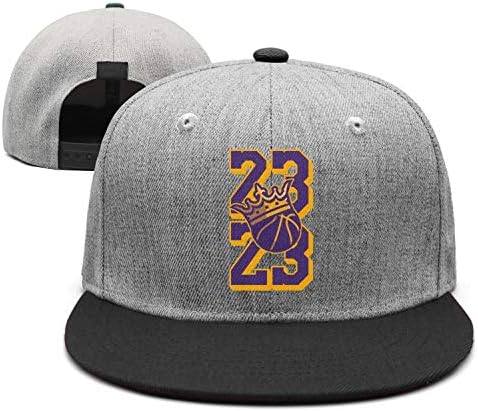 HAPPOBASKA KING-La-23 Flat Bill Adjustable Hat Snap Snapback Cap Men & Women Hip-Hop