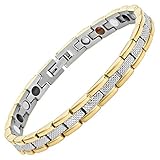Womens Strong 4 Element Titanium Magnetic Therapy Bracelet for Arthritis Pain Relief Size Adjusting Tool and Gift Box Included By Willis Judd