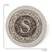 Thirstystone Monogram Letter S Absorbent Sandstone Coaster 4-Pack Made in The USA Decorative, Absorbent, Easily Wipes Clean