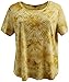 Women's Plus-Size Metallic Foil T-Shirt Blouse Tee Shirt Top Fashion Clothing