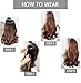 Womens 18 Clips 8pcs Full Head Hair Extensions 24 Inch Long Curly Natural Black mix Silver Grey Hairpiece