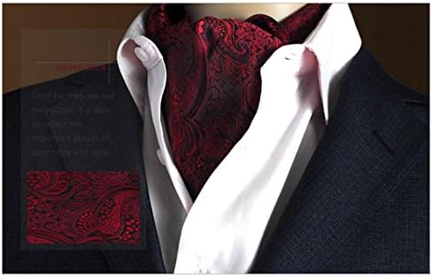 Vintage Classic Men Silk Paisley ASCOT Cravat Wedding Party Dinner Main Color:12#