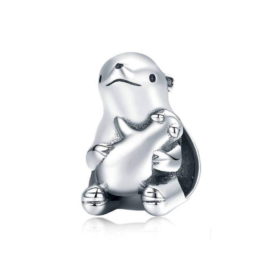 FeatherWish Sterling Silver 925 Polar Family Mum New Baby Animal Love Nature Travel World Bead Charm Fits And Compatible With Pandora Bracelets Gift Birthday Mum Friend Wife (Polar Bear)