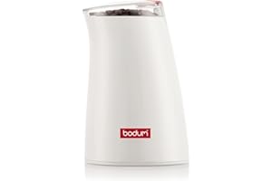 Bodum C-Mill Electric Blade Coffee and Spice Grinder, Stainless Steel Blade, White