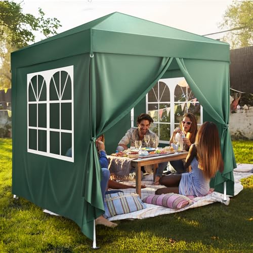 VINGLI 6.5x6.5ft Pop Up Canopy Tent with Sidewalls, UV & Waterproof Outdoor Gazebo for Camping & Parties image 13