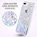 7 Plus Case, Caka 7 Plus Glitter Case Flowing Liquid Floating Luxury Bling Glitter Sparkle Case for 7 Plus 8 Plus (Pink Blue)
