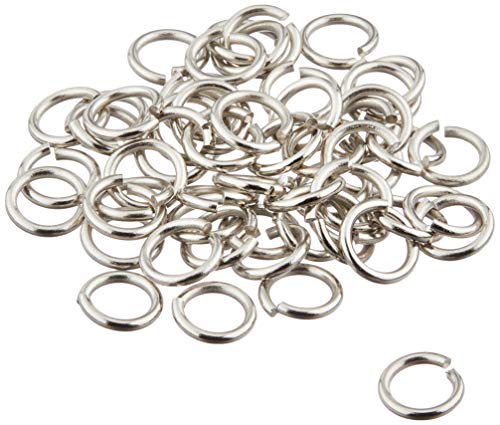 日本紐釦貿易 丸カン 約55個入 φ8mm 太さ1.2mm シルバー A12-409 アクセサリー アクセサリー材料 丸カン