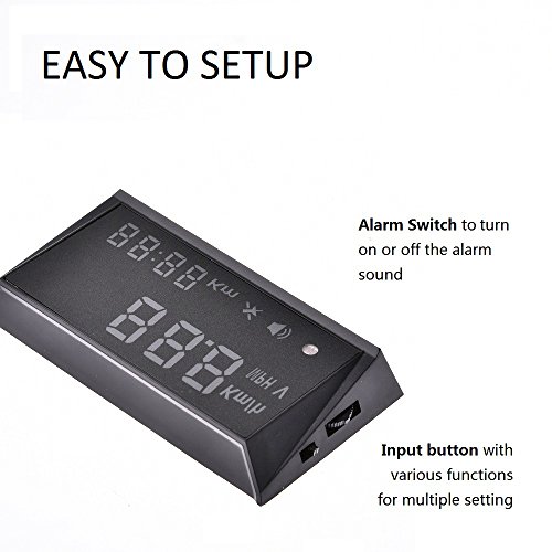 NikoMaku Heads Up Display For Car HUD, HBX-70 GPS Speedometer, Overspeed Alarm, Display Km/h MPH, Automatic Brightness, Windshield Project for All Vehicles - Thumbnail 4