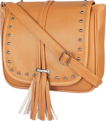 Mithraj Womens Brown PU Sling Bag