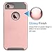 iPhone 7 Case, Tekcoo™ [TDuke Series] iPhone 7 (4.7 INCH) Protective Case Shock Absorbing Hard Hybrid Defender Glossy Cover [Scratch Proof] Plastic Shell + TPU Rubber Inner [Rose Gold/Grey]