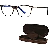 Tom Ford FT5638-B Square Shape Eyeglass Frame + Bundle With eSHADES Eyewear Cleaning Kit, 50 mm, Dark Havana ( 50 Mm )