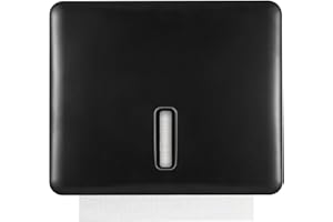 Stardrix Multifold Paper Towel Dispenser Wall Mount (Black) – Large Capacity C-Fold, Trifold, and Folded Commercial Hand Towels Holder for Bathroom & Restroom – Adhesive or Screw Mounted