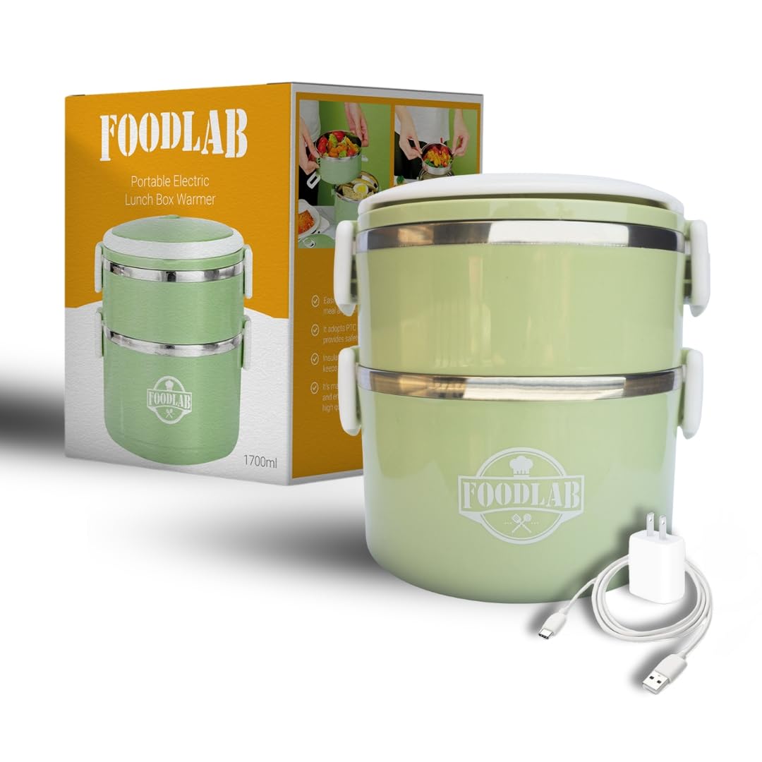 Photo 1 of **SEE NOTES** Electric Lunch Box for Men, Women & Adults - Heated Lunch Box For Men - Travel Food Warmer - Spacious Electric LunchBox Of 2.0L - Portable Food Warmer For Car Type-C to USB input slow heater.
