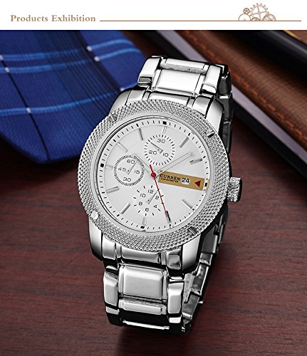 Reloj de Pulsera Redondo de Cuarzo Deportivo Curren 8069 con Reloj de Pulsera de Acero Inoxidable - Imagen 6