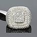 ZHQUN 18K Gold Cluster ICED Out Lab Simulated Diamond Band MICROPAVE Mens Pinky Ring (10)