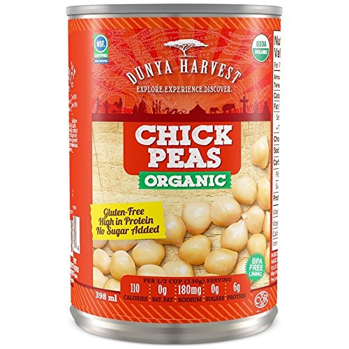 Dunya Harvest Organic Chick Peas, 13.5 Fluid Ounce (Pack of 12)